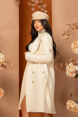 Chic Catch Палто - Ecru