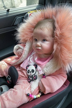 Alessa mini яке от плетиво - pink