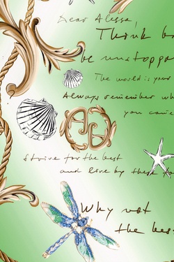 All I Want Is A Yacht Хавлия - Green print