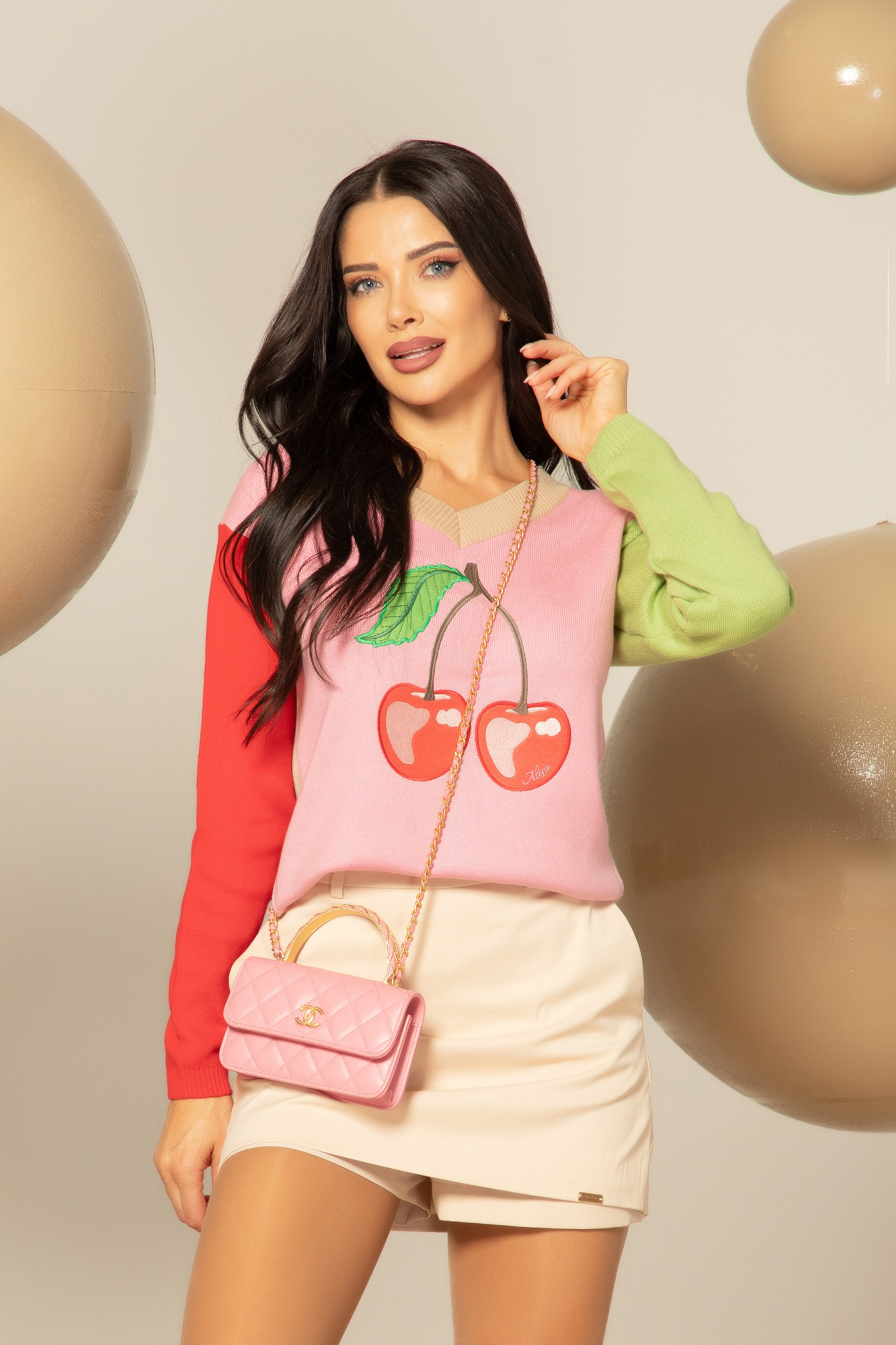 Cherry on Top Пуловер От Плетиво - 4 colors - Изображение 10