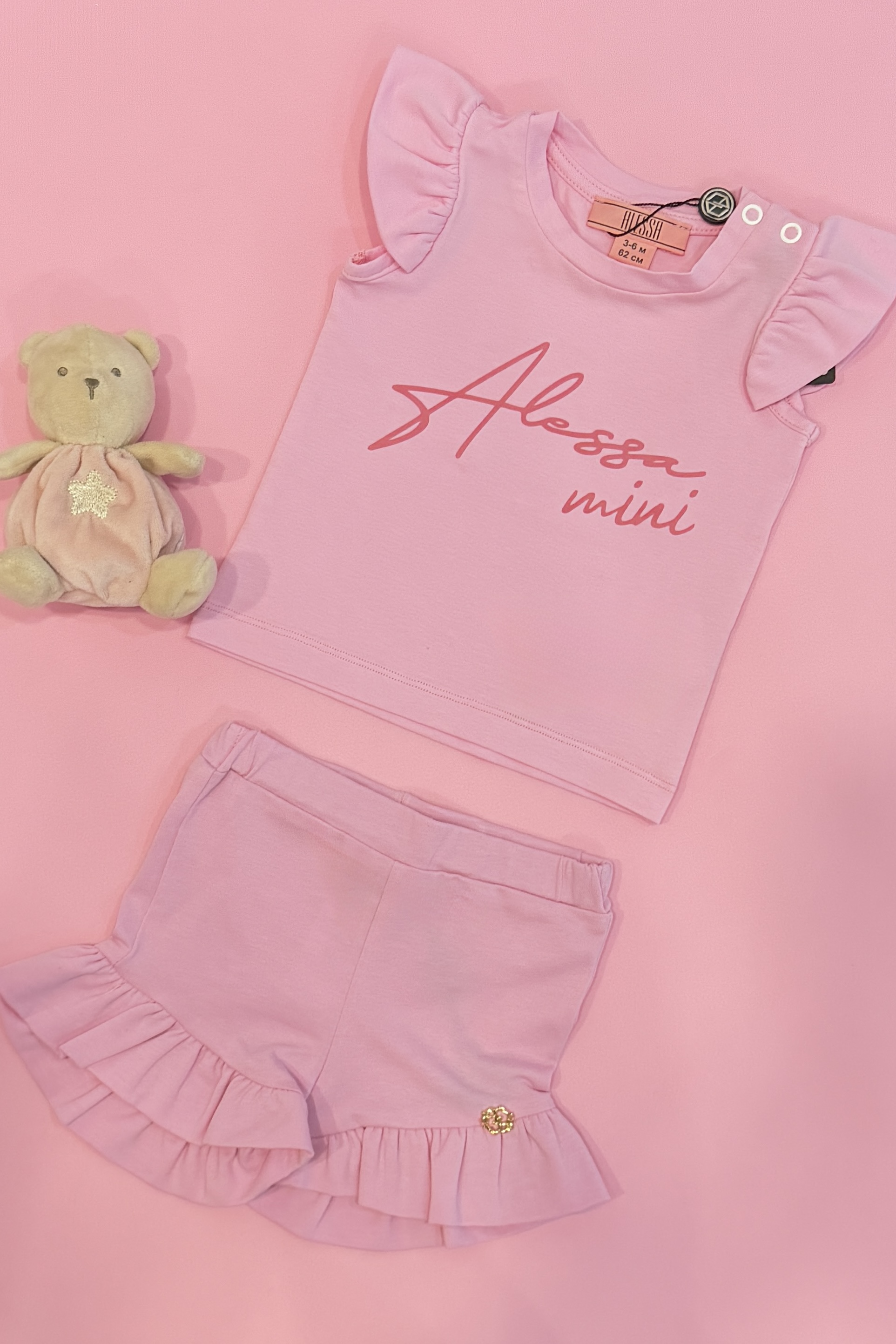 Baby Love Mini T-Shirt От Памук - Light Pink - Изображение 3
