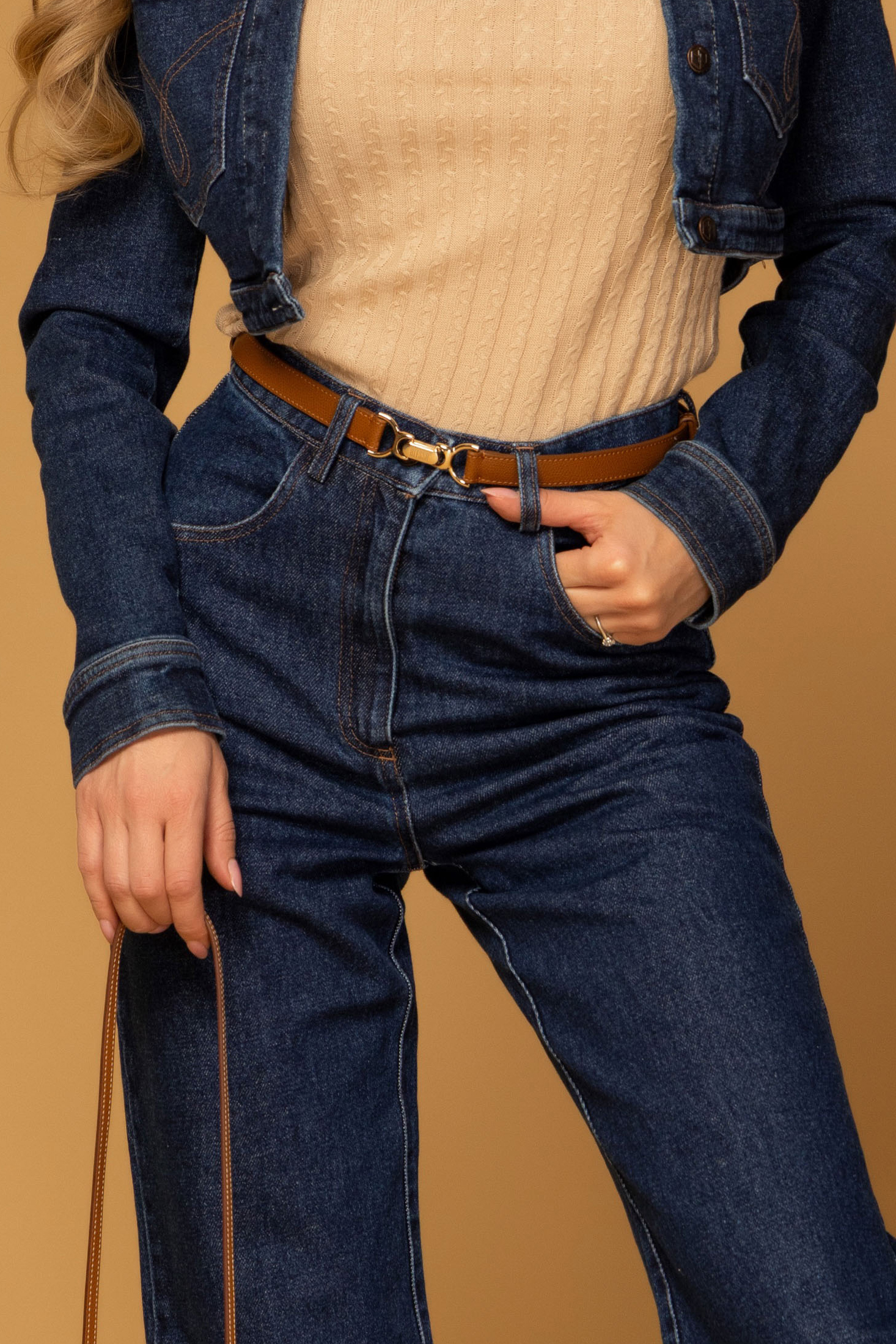 Icon Luxe Колан - Brown - Изображение 9