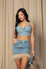 Denim Muse Кроп-Топ От Деним - Изображение 13