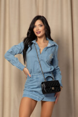 Denim Euphoria Пола-Панталон От Деним - Light Blue - Изображение 8