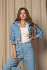 Dressed To Kill яке От Деним - Light Blue - Изображение 13