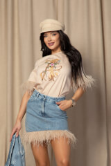 Feathered Aura T-Shirt От Памук - Soft Shell - Изображение 13