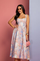 A Touch of Romance Midi Рокля - Vista Blue - Изображение 8