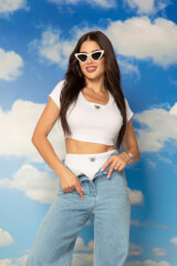 Daily Dream Къса Блузка - Ecru - Изображение 8