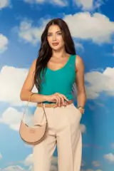 Melody Beauty Топ От Плетиво - Turquoise - Изображение 10