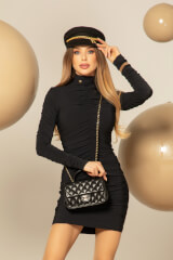 Glance Stealer Bodycon Рокля - Black - Изображение 9