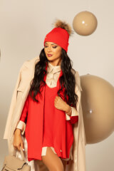 Snug & Chic Шапка От Плетиво - Red - Изображение 22