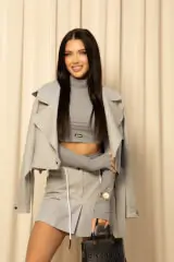 Casual Charm Пола-Панталон - Grey - Изображение 16