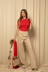 Casual Charm  Панталон - Taupe - Изображение 15