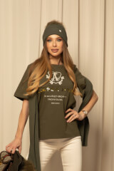 Alessa HNWI T-Shirt От Памук - Military - Изображение 10