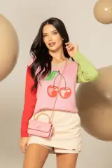 Cherry on Top Пуловер От Плетиво - 4 colors - Изображение 10