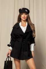 Fashion Move Къс Тренч - Black - Изображение 16
