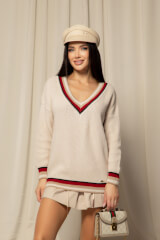 Touch of Elegance Пуловер От Плетиво - Seashell - Изображение 11