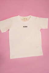 Everyday Energy Mini T-Shirt От Памук - Ecru/Black - Изображение 4