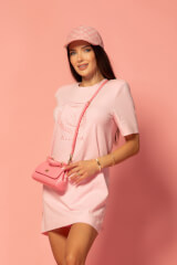 Inspire Insignia Рокля - T-Shirt с бродерия - Light Pink - Изображение 10