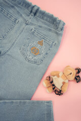 Alessa Royalty Mini Дънки - Light Blue - Изображение 4