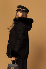 Winter Pulse Зимно Палто - Бомбър От Кашмир - Black - Изображение 13