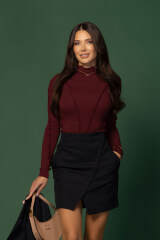 The Bold Edit Блуза - Burgundy - Изображение 13