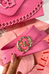 Rococo Logo Candy Pink Колан - тесен със златна тока - Изображение 5