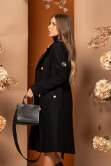 Chic Catch Палто С Вълна - Black - Изображение 8