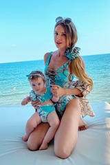 All I Want Is A Yacht mini Бански Бикини Ruffles - Aqua - Изображение 4