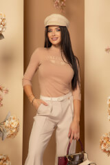 Stylish Everyday Блуза С 3/4 Ръкав - Nude - Изображение 9