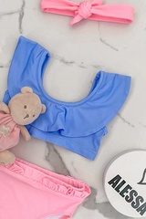 Eternal Sunshine mini Бански Кроп-Топ Ruffles - Purple - Изображение 5