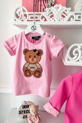 Alessa Bear Mini T-Shirt от Памук - Light Pink - Изображение 3