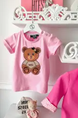 Alessa Bear Mini T-Shirt от Памук - Light Pink - Изображение 3