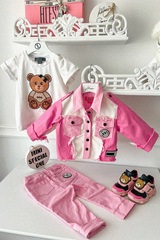 Feel This Moment Mini Яке От Деним - Pink - Изображение 4