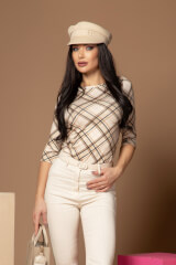 Chic Charm Блуза От Фино Плетиво С 3/4 Ръкав - Изображение 9