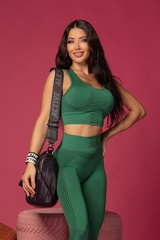 Perfect Shape Безшевен Кроп-Топ - Green - Изображение 5