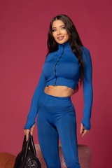 Perfect Shape Безшевна Блузка - Royal Blue - Изображение 6