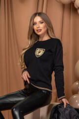 Elite Embrace Пуловер От Плетиво - Black - Изображение 7