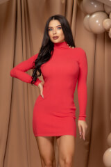 Sensual Secret Рокля От Плетиво Със Златни Копчета - Watermelon - Изображение 9