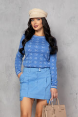 Cool Comfort Пуловер От Плетиво - Ocean Blue - Изображение 11
