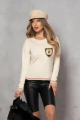 Elite Embrace Пуловер От Плетиво - Cream - Изображение 9
