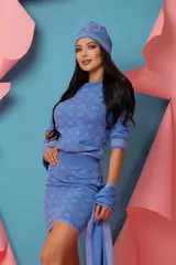 Alessa Religion Пола От Плетиво - Sky Blue - Изображение 4