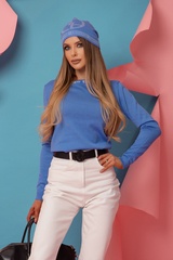 Alessa Лого Шапка От Плетиво - Sky Blue - Изображение 4