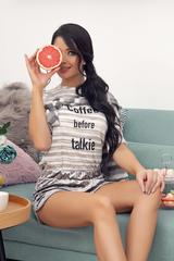 Coffee before Talkie блуза - райе - Изображение 9