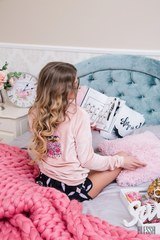 Ultra comfy плюшен суитшърт - пудра - Изображение 3