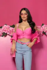 Trendy Thrills Кроп-Топ - Pink - Изображение 10