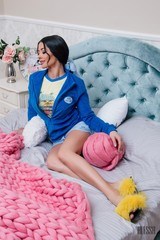 Ultra comfy плюшен суитшърт - син - Изображение 3