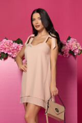 Love is the Answer Ruffles Рокля - Nude - Изображение 5