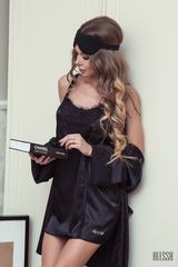 Sleep in Style комбинезон - черен сатен - Изображение 5