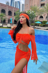 Summer Craze Плажен Кроп-Топ - Orange - Изображение 4
